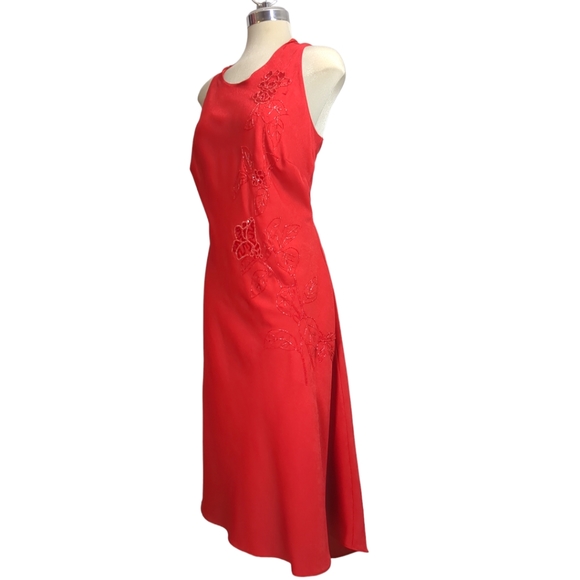 IVAN J MODA Gorgeous Red Embellished Dress Size L - Picture 9 of 16